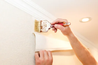 Pose de papier peint à Carbuccia — revêtements muraux et toiles de verre